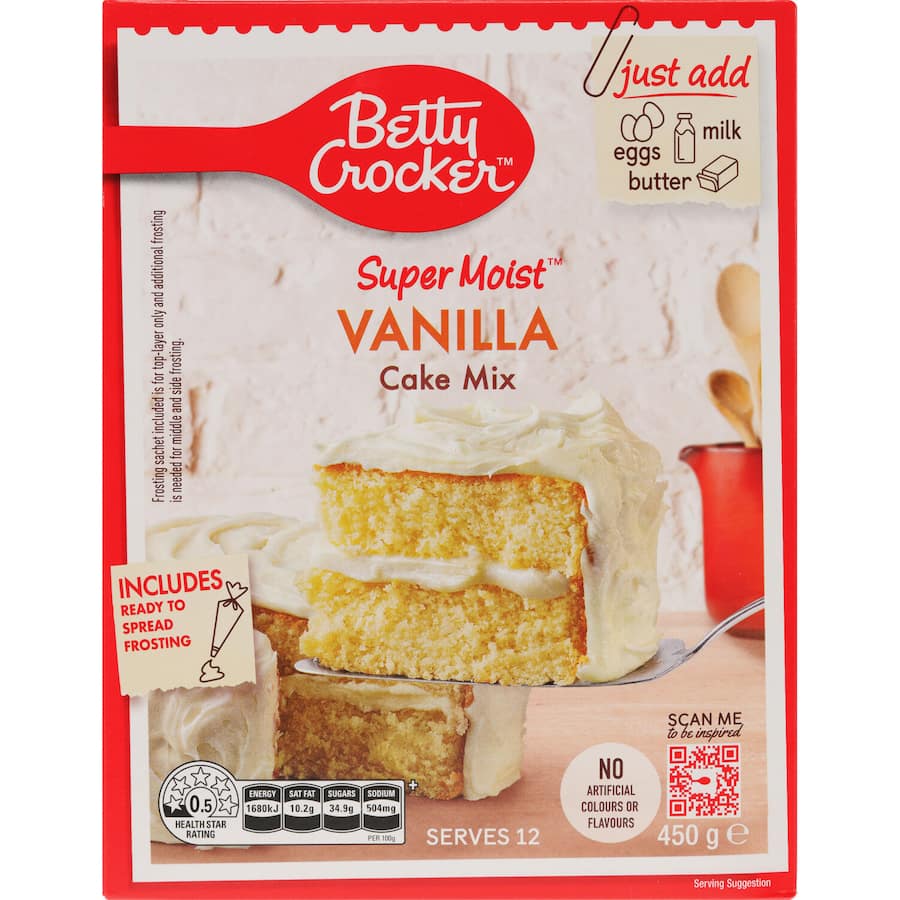 Betty Crocker Cake Mix Vanilla 450g