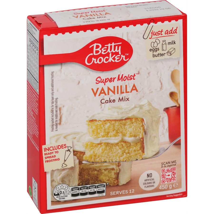 Betty Crocker Cake Mix Vanilla 450g