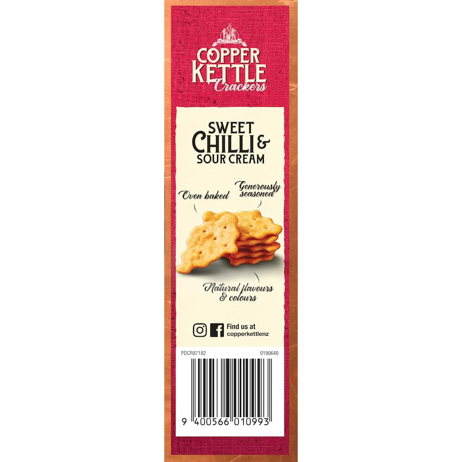 Copper Kettle Crackers Sweet Chilli & Sour Cream 135g