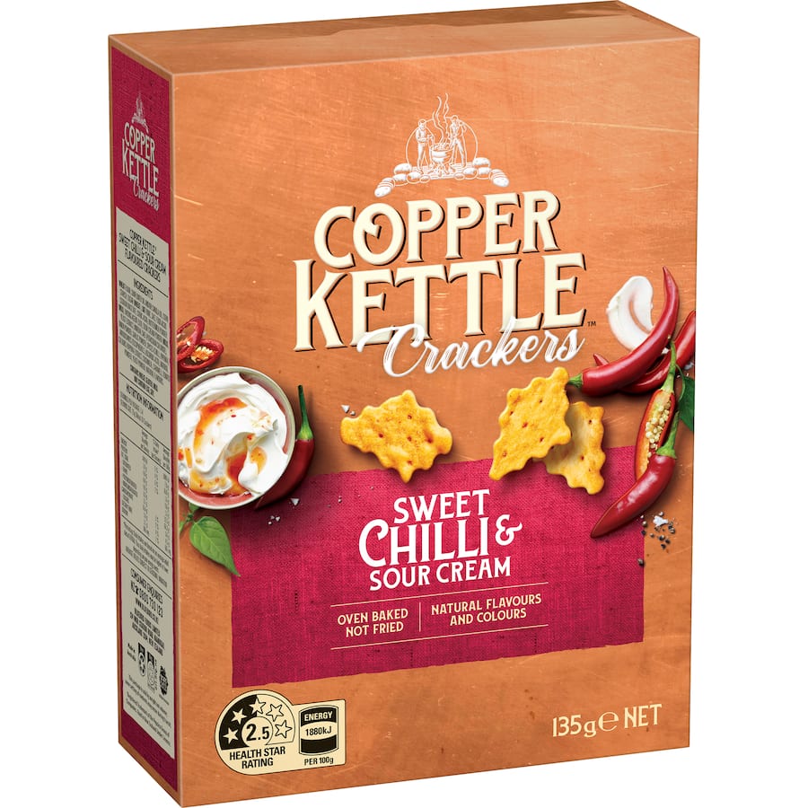 Copper Kettle Crackers Sweet Chilli & Sour Cream 135g