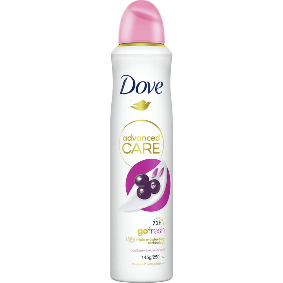 Dove Advanced Care Antiperspirant Aerosol Acai Berry & Waterlily 250mL