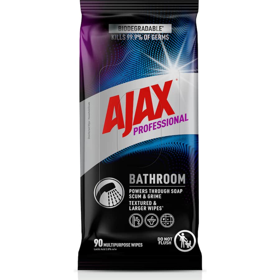 Ajax Professional Bathroom Wipes 90pack