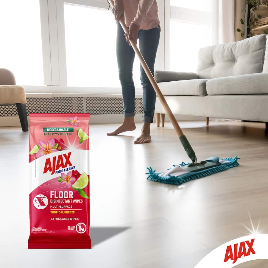 Ajax Cleaning Wipes Floor Tropical Breeze 25pack