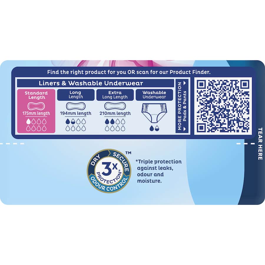 Tena Liners Standard Length 18pack