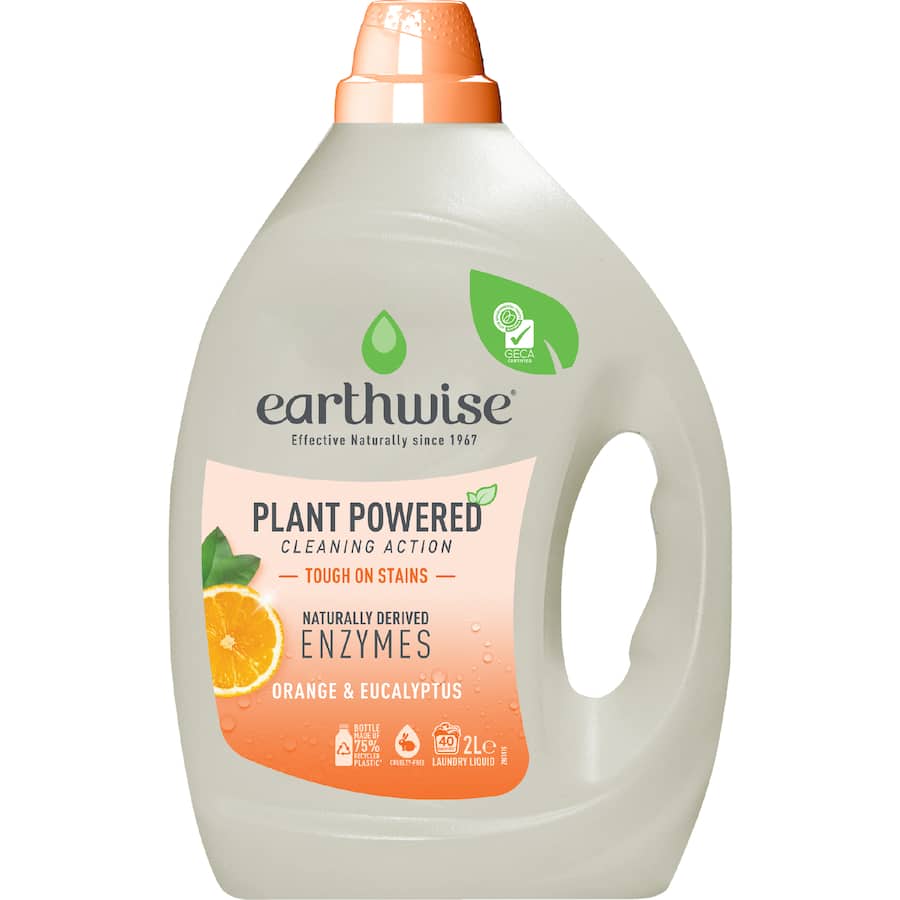 Earthwise Laundry Liquid Orange & Eucalyptus 2L