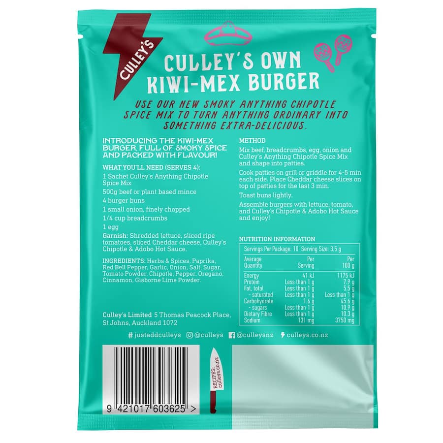 Culley's Mexikai Spice Mix Make Anything Chipotle 35g