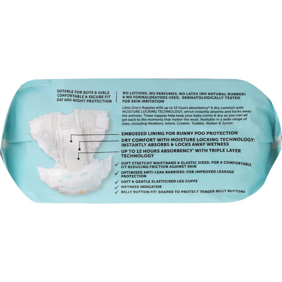 Little One's Convenience Newborn Nappies Boys & Girls Up To 5kg Size 1 21pack