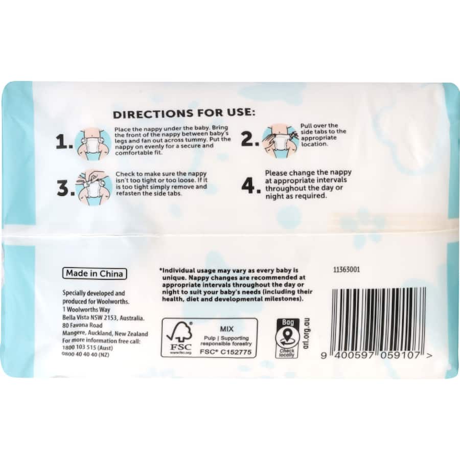 Little One's Convenience Newborn Nappies Boys & Girls Up To 5kg Size 1 21pack