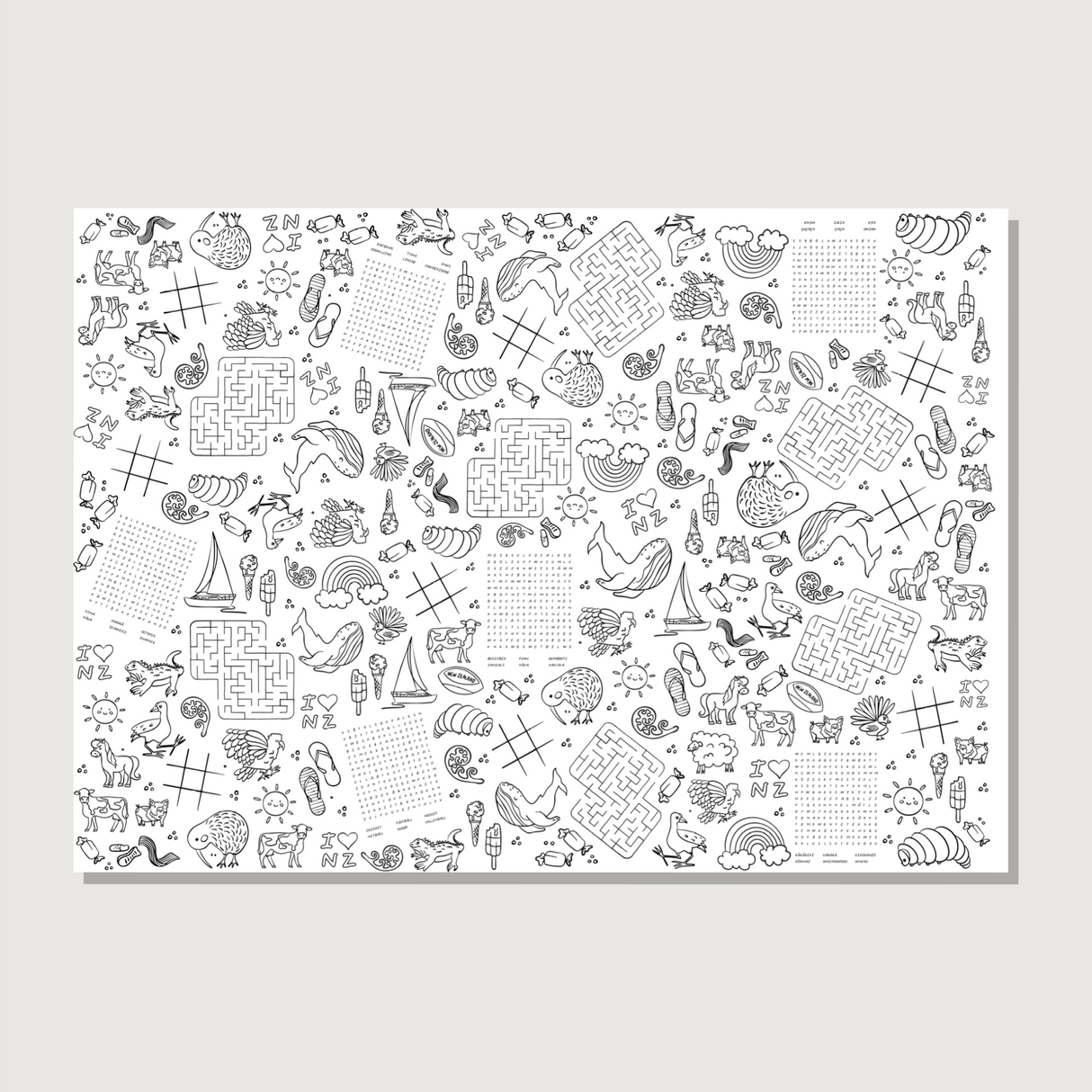 Moana Road - Colour-In Tablecloth