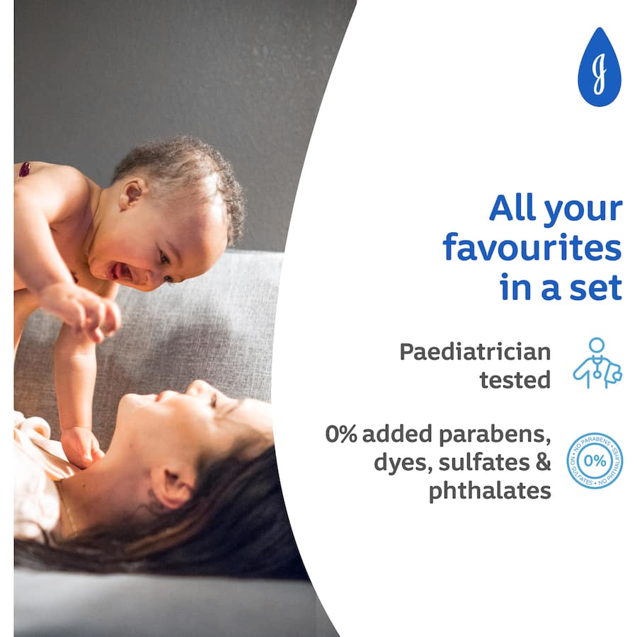 Johnsons Baby Starter Kit Minis Travel Sized 3pack