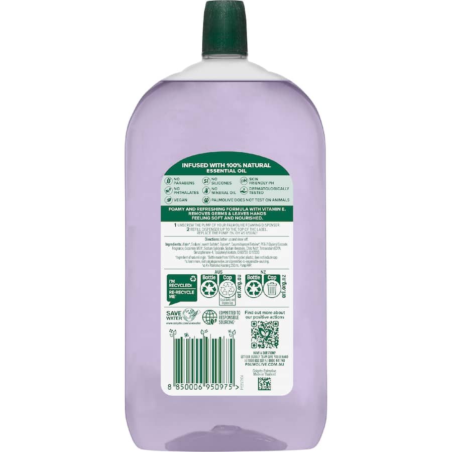 Palmolive Foam Hand Wash Refill Vanilla & Berry 1L