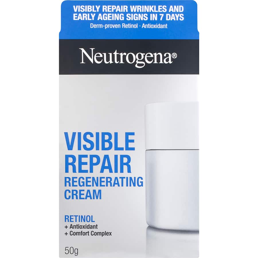 Neutrogena Visible Repair Face Moisturiser Regenerating Cream Retinol 50g