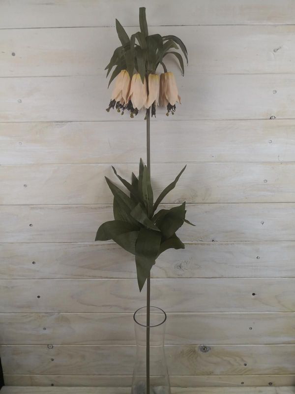 Artificial Flower Spray - Single Autunm Bellflower (Champagne)