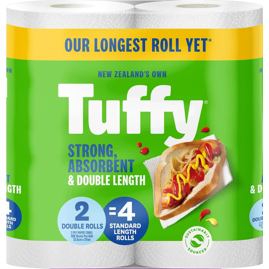 Tuffy Paper Towels Double Length White 2pack