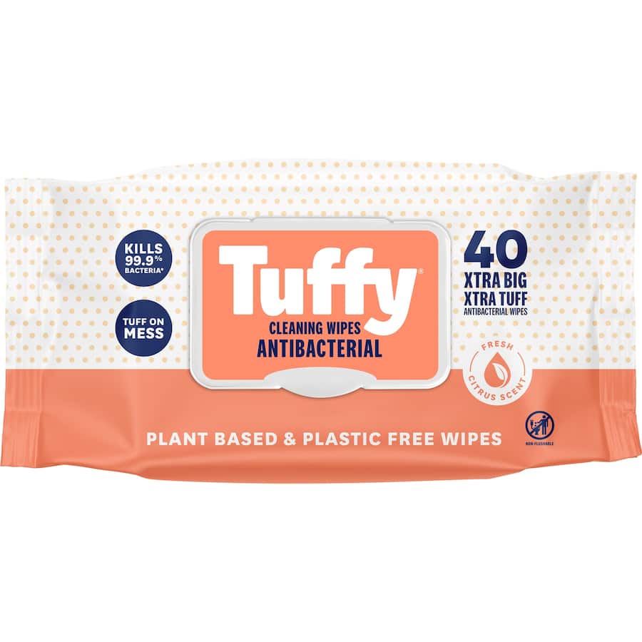 Tuffy Wipes Xlarge Antibacterial 40pack