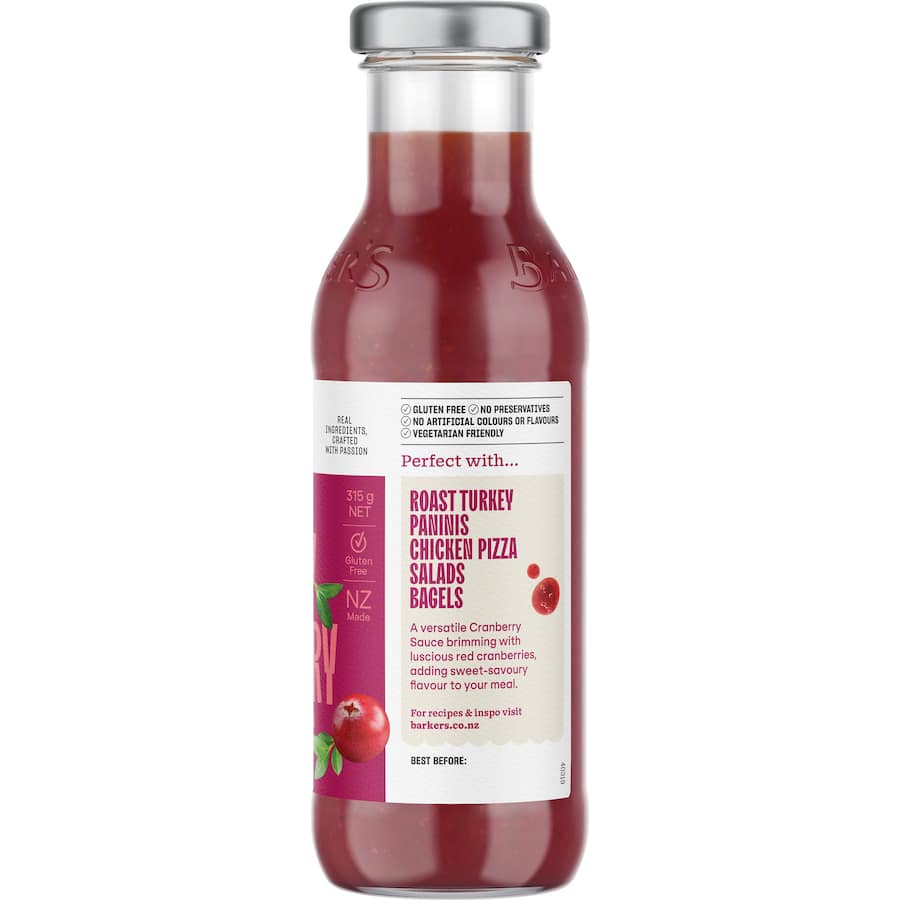 Barkers Cranberry Sauce  Bottle 315g