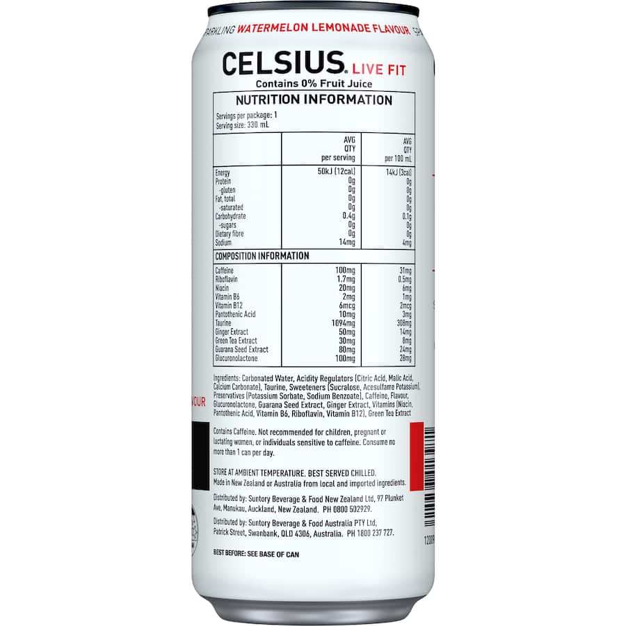 Celsius Energy Drink Watermelon Lemonade 330mL