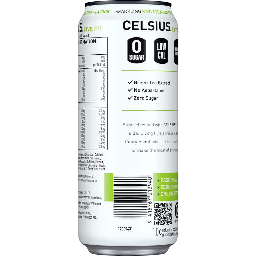 Celsius Energy Drink Kiwi Strawberry 330mL