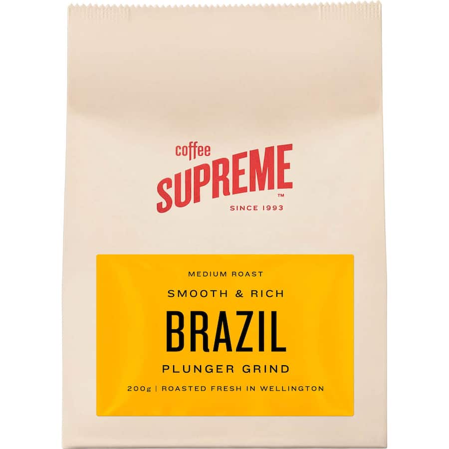 Coffee Supreme Plunger Grind Brazil Blend 200g