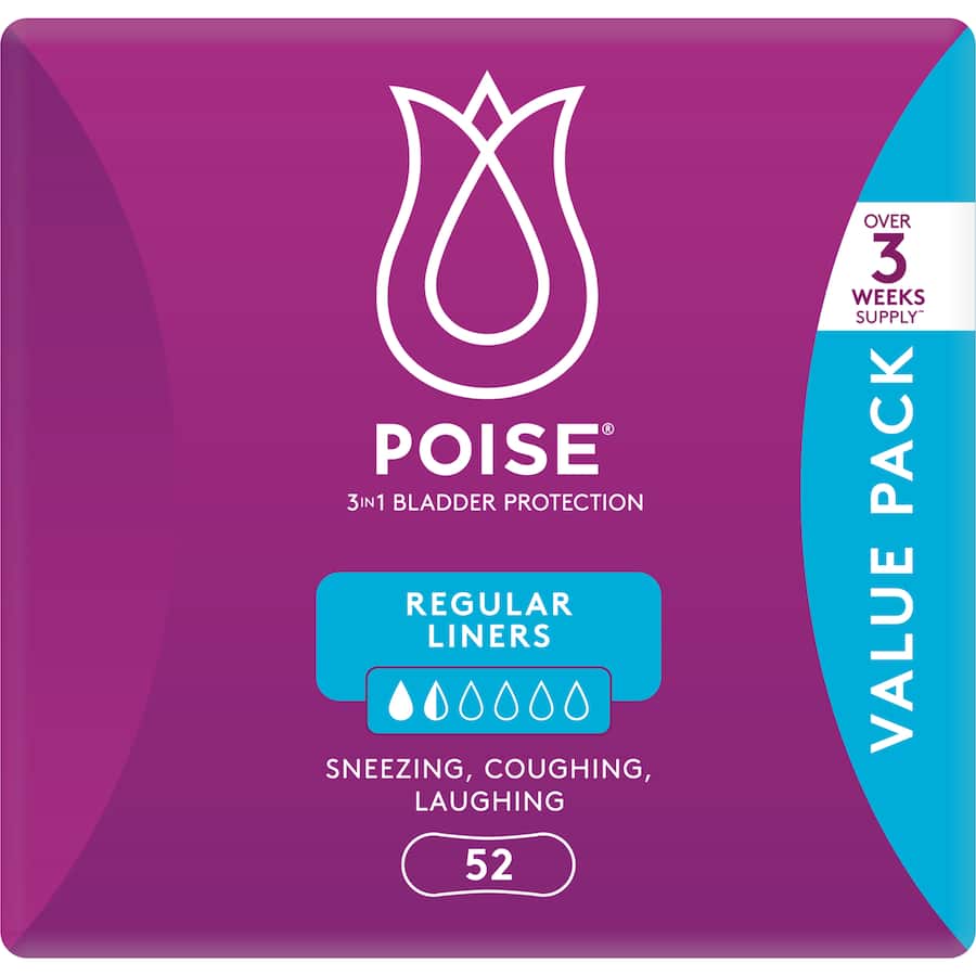 Poise Liners Regular Value Pack 52pack