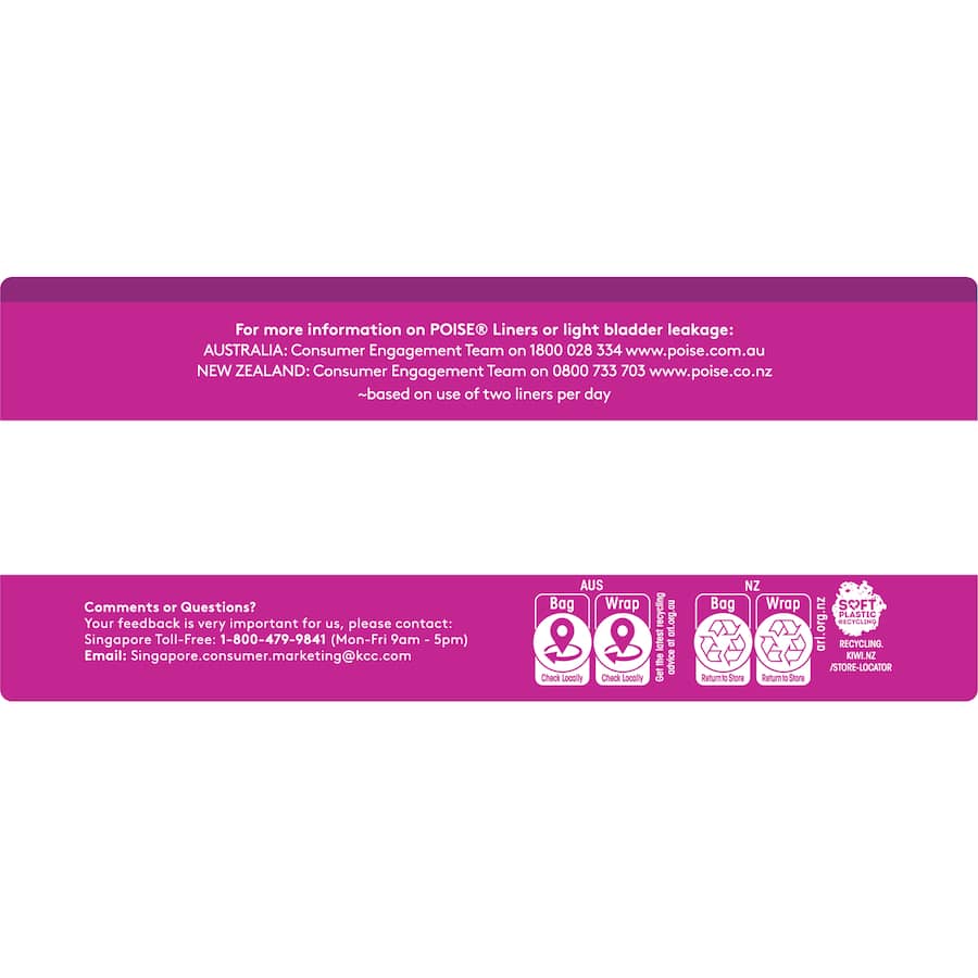 Poise Liners Extra Long Value Pack 44pack