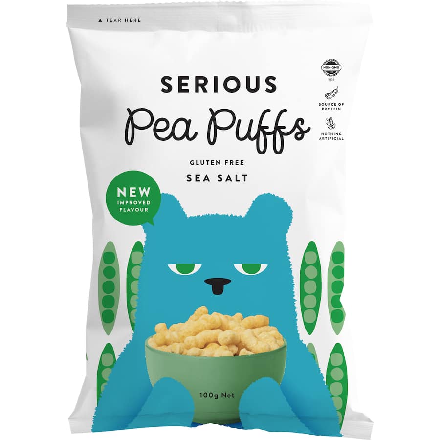 Serious Pea Puffs Sea Salt 100g