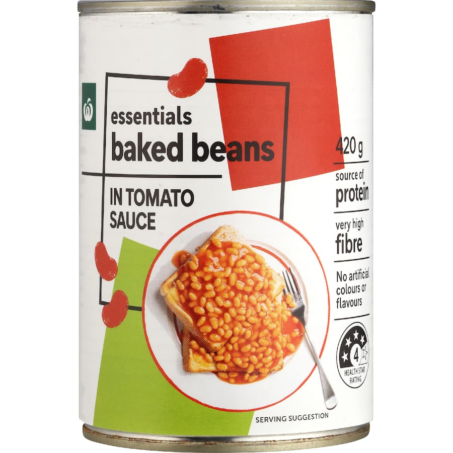 Woolworths Essentials Baked Beans - 420g