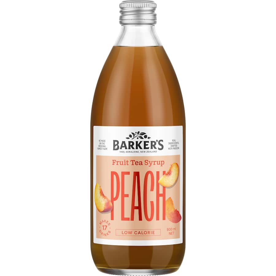 Barkers Tea Syrup Peach Fruit 500mL