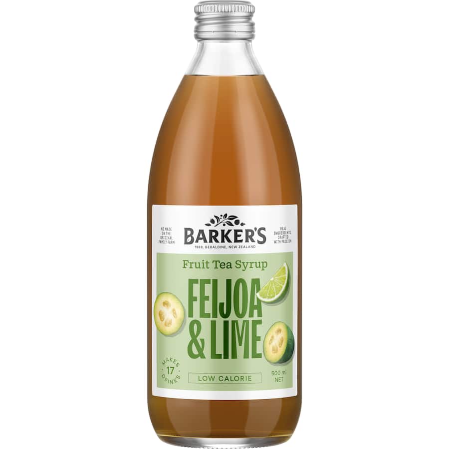 Barkers Tea Syrup Feijoa & Lime Fruit 500mL