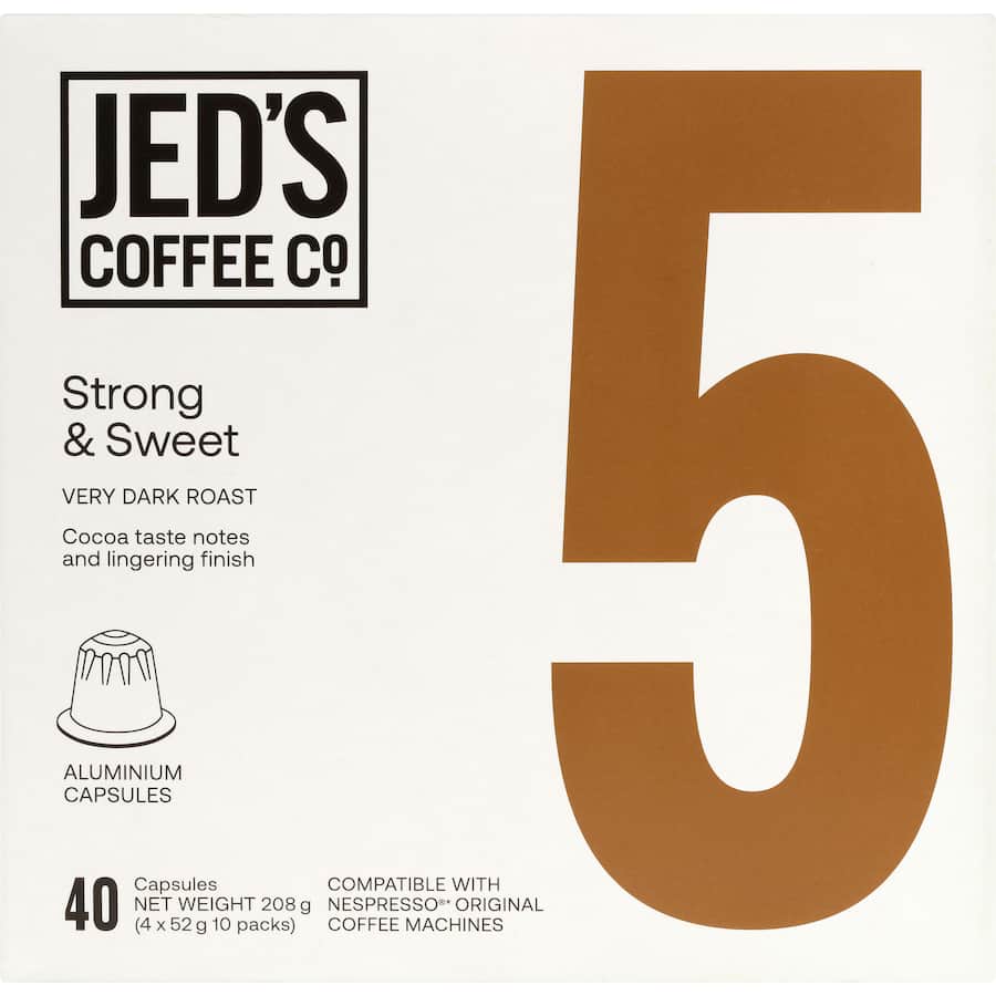 Jeds Coffee Capsules 5 Extra Strong 40pack
