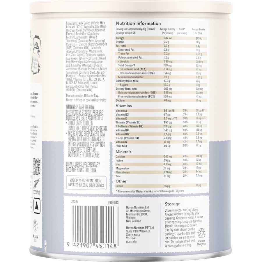 Haven A2 Stage 3 Toddler Milk Drink From 12+ Months 800g