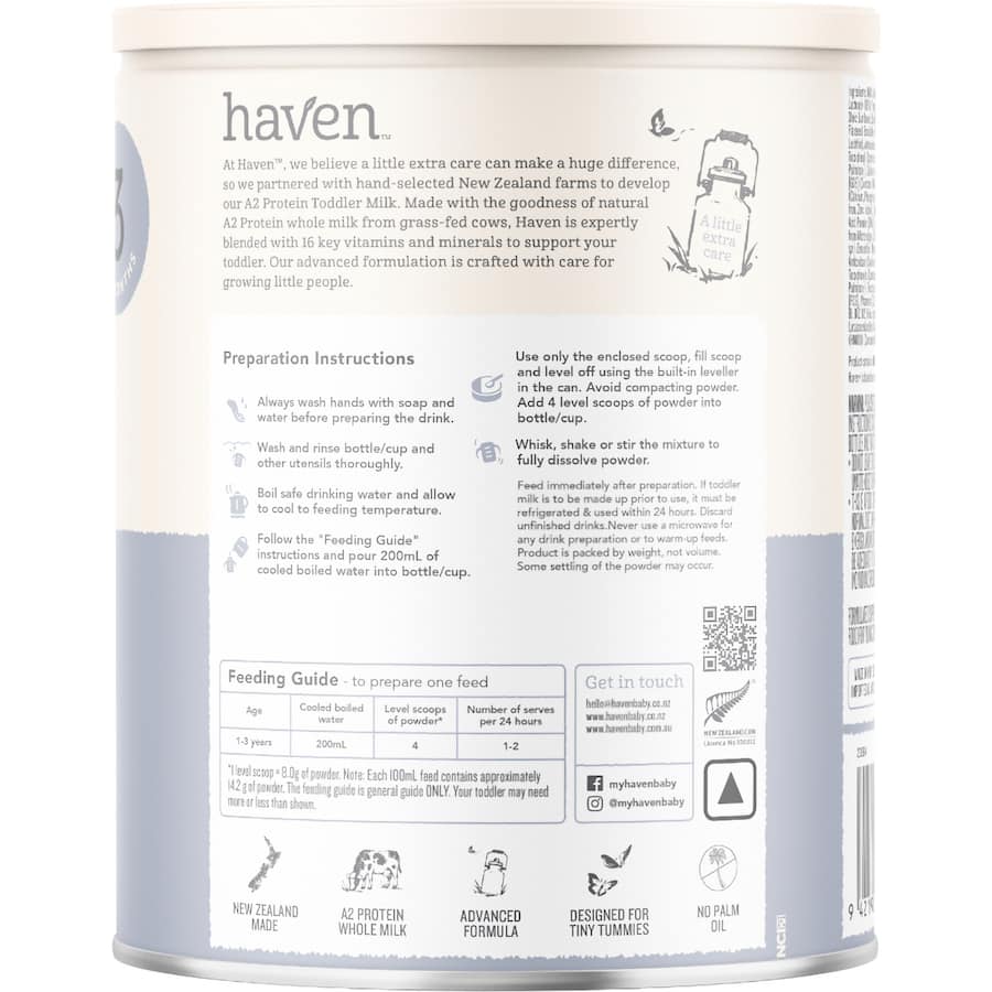 Haven A2 Stage 3 Toddler Milk Drink From 12+ Months 800g