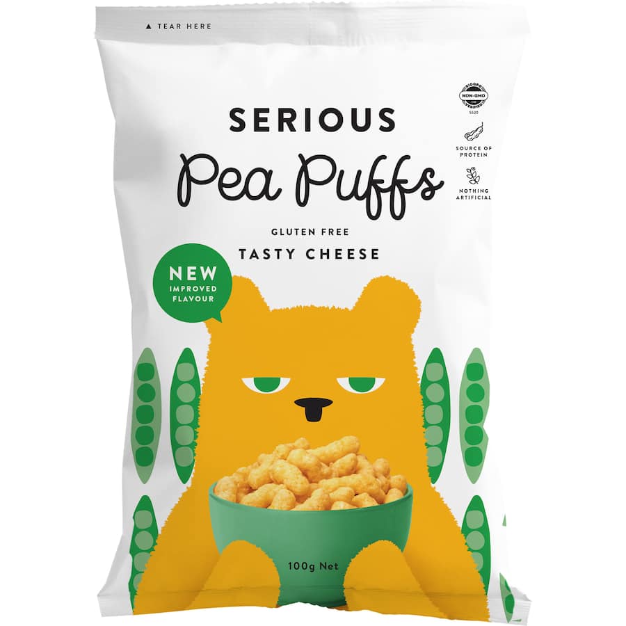 Serious Puffs Pea Puffs Tasty Cheese 100g