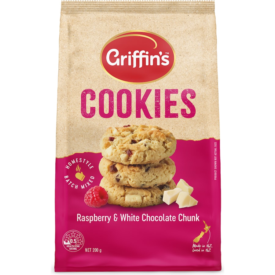 Griffins Cookies Raspberry White Chocolate 200g