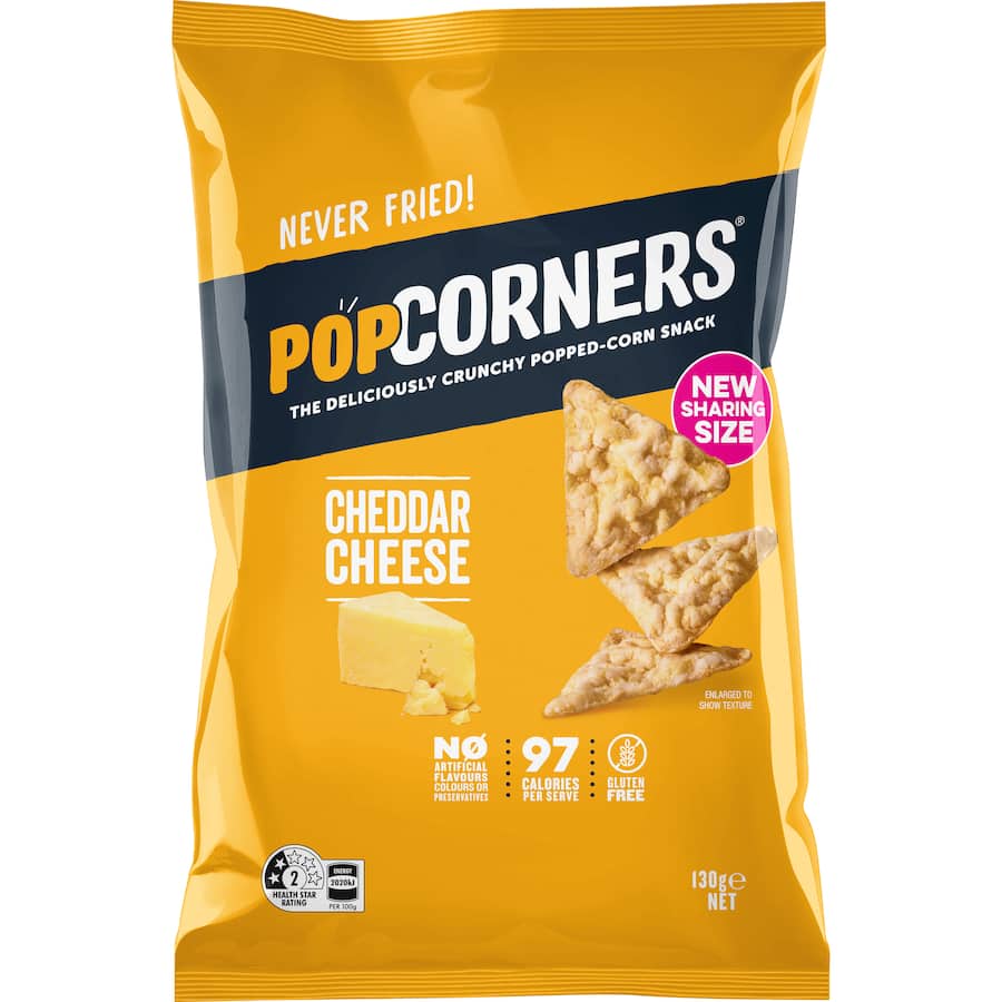 Popcorners Corn Snacks Cheddar Cheese 130g