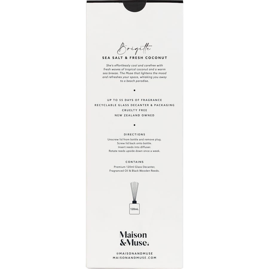 Maison & Muse Reed Diffuser Sea Salt & Fresh Coconut 120mL