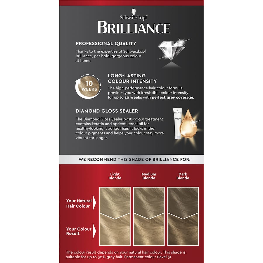 Schwarzkopf Brilliance Hair Colour Timeless Blonde 25 1pack