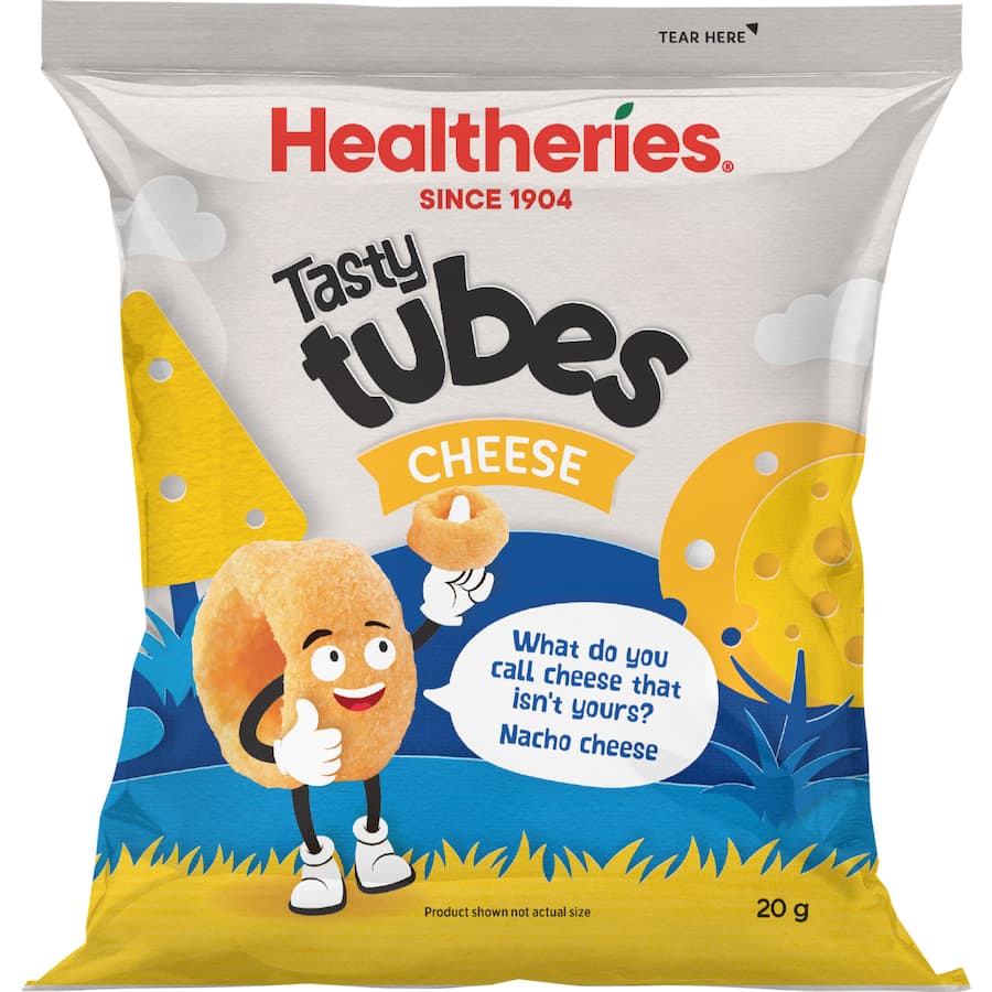 Healtheries Kids Corn Snacks Tasty Cheese Tubes 100g