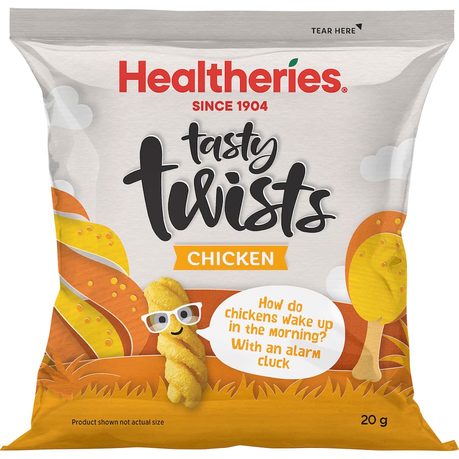 Healtheries Kids Corn Snacks Tasty Chicken Twists 100g