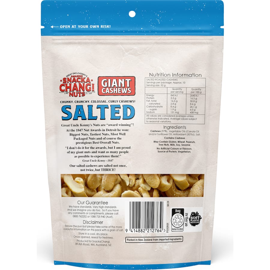 Snackachangi Cashews Salted 325g