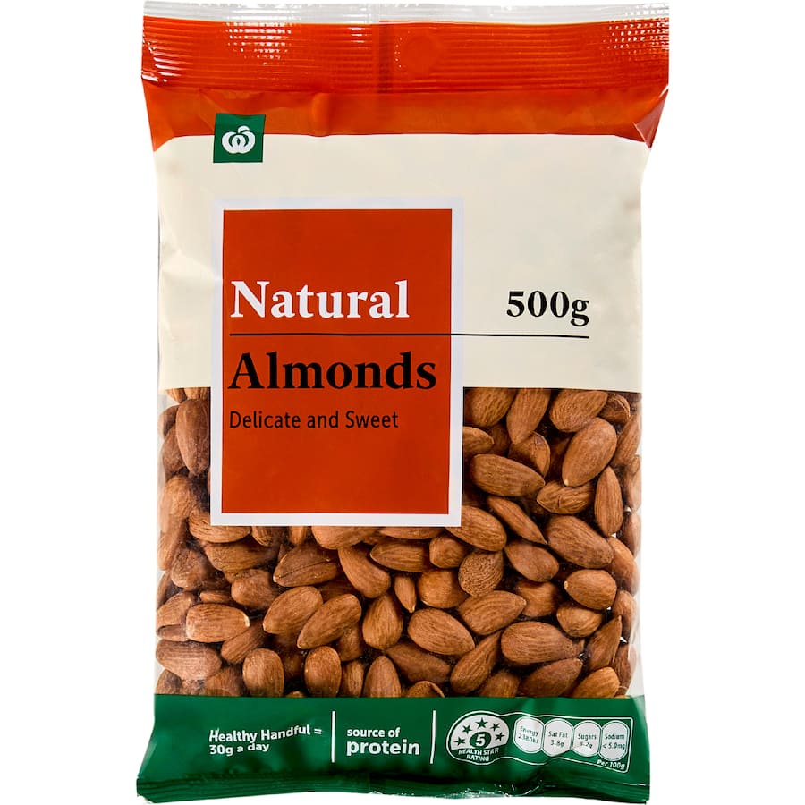 Woolworths Almonds Raw 500g