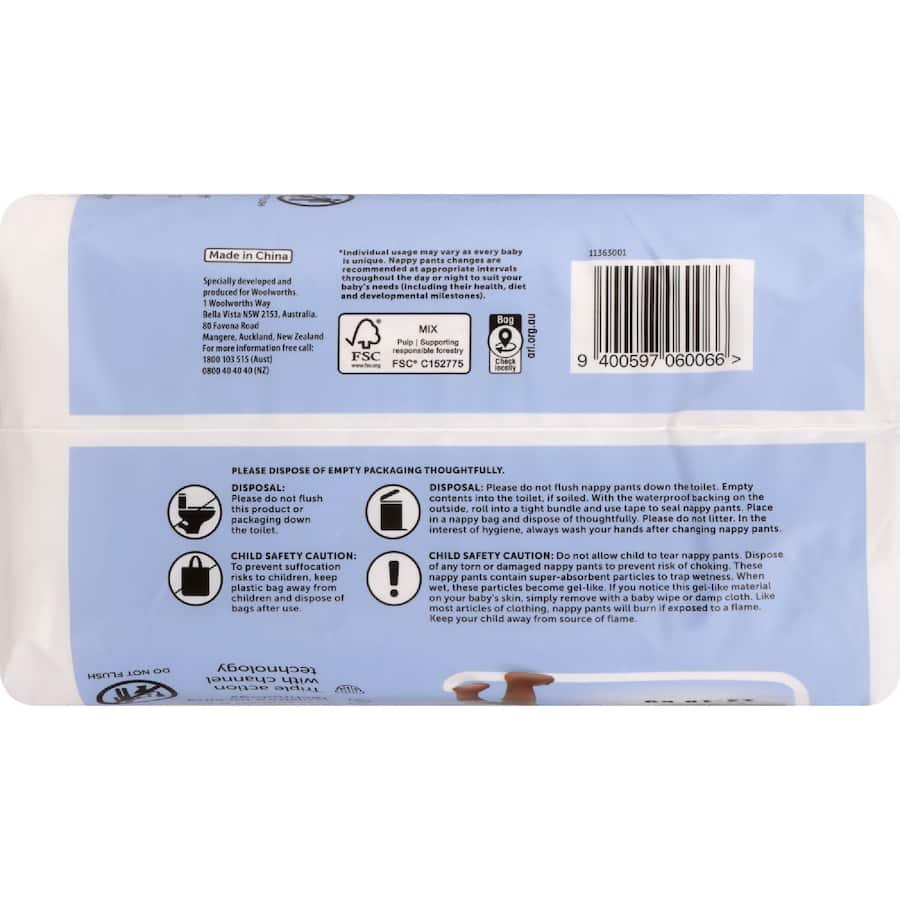 Little One's Convenience Nappy Pants Walker Boys & Girls 13-18kg Size 5 12pack