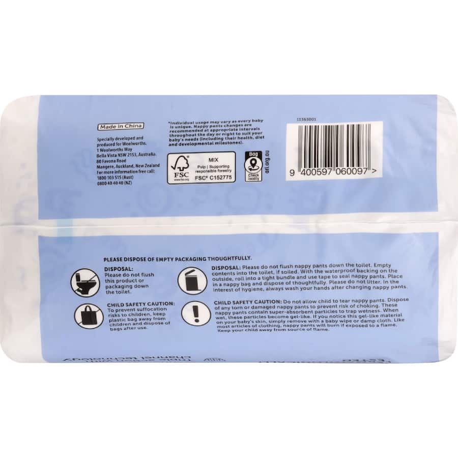 Little One's Bulk Nappy Pants Walker Boys & Girls 13-18kg Size 5 40pack