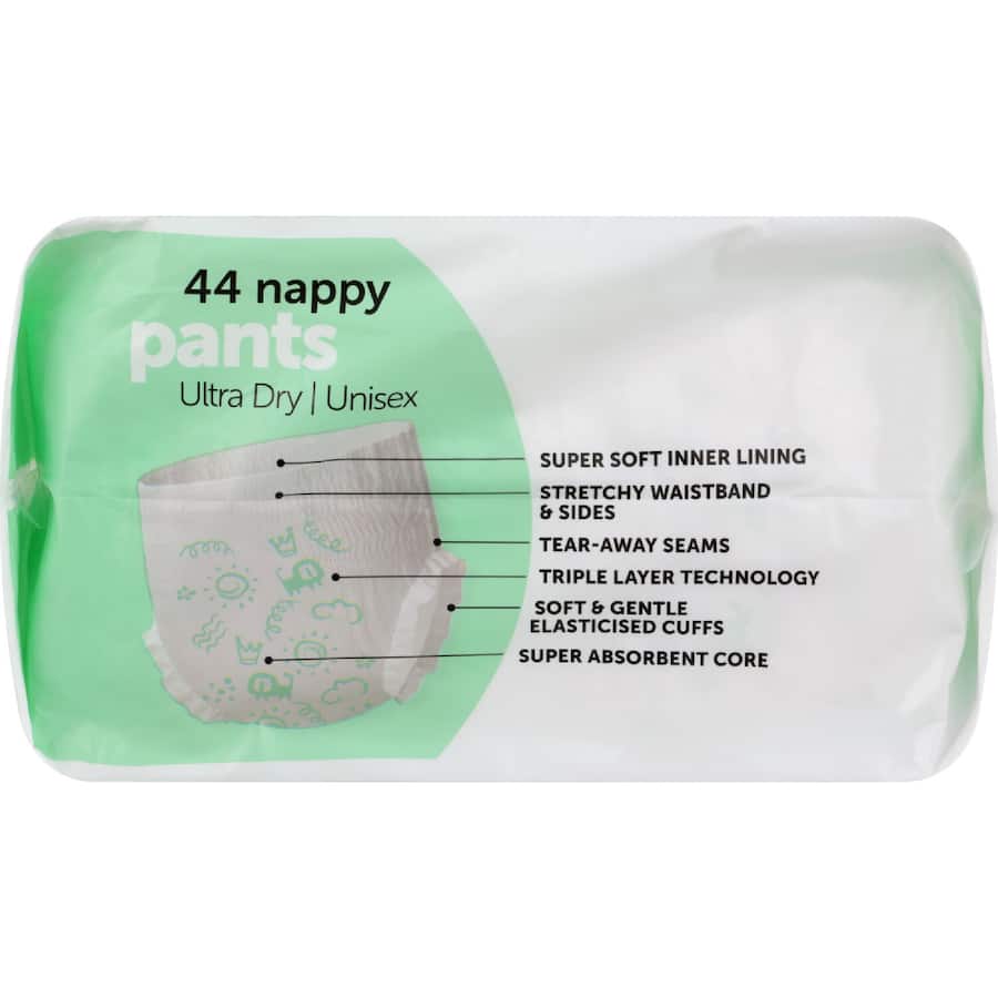 Little One's Bulk Nappy Pants Toddler Boys & Girls 10-15kg Size 4 44pack