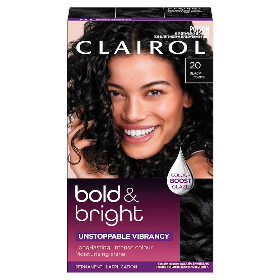 Clairol Bold & Bright Hair Colour Black Licorice 20 1pack