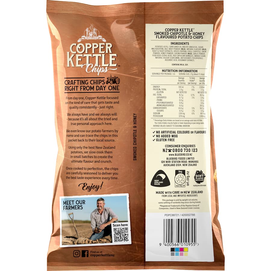 Copper Kettle Chips Smoked Chipotle 150g