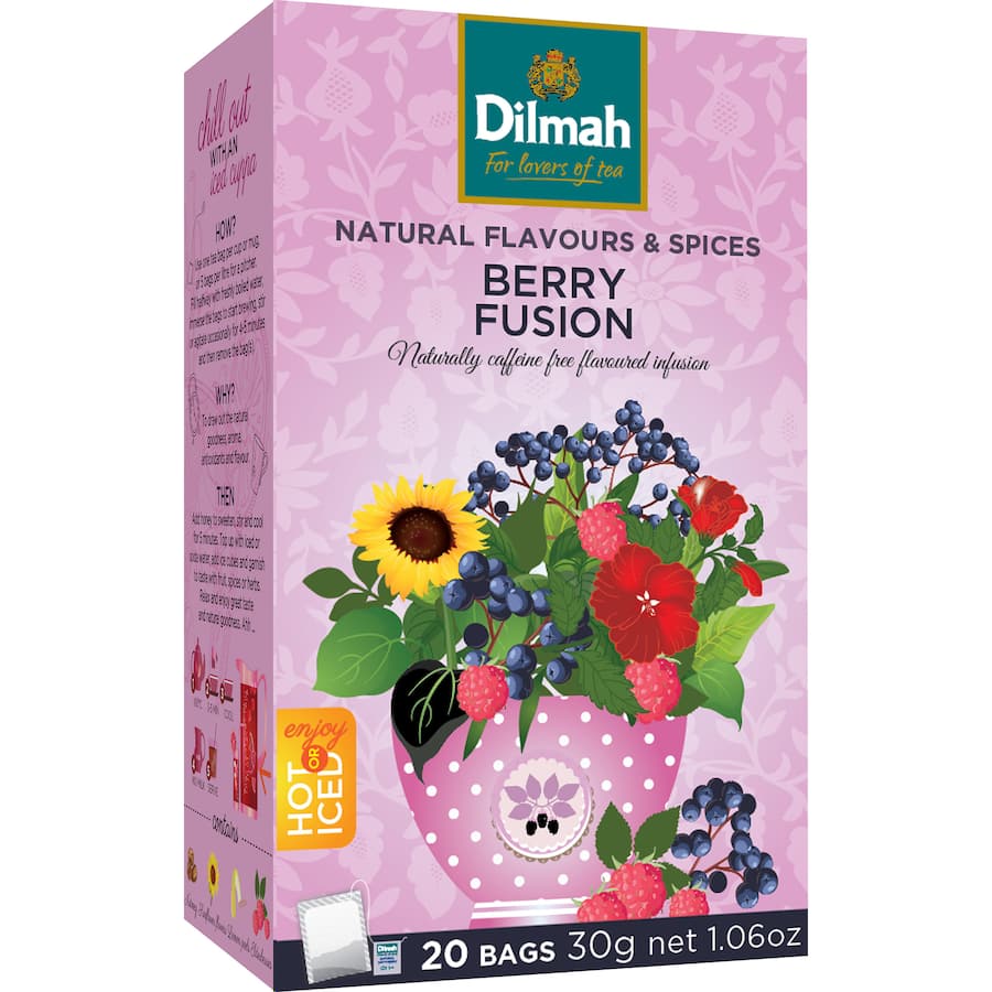 Dilmah Fruit Tea Bags Berry Fusion 20 pack