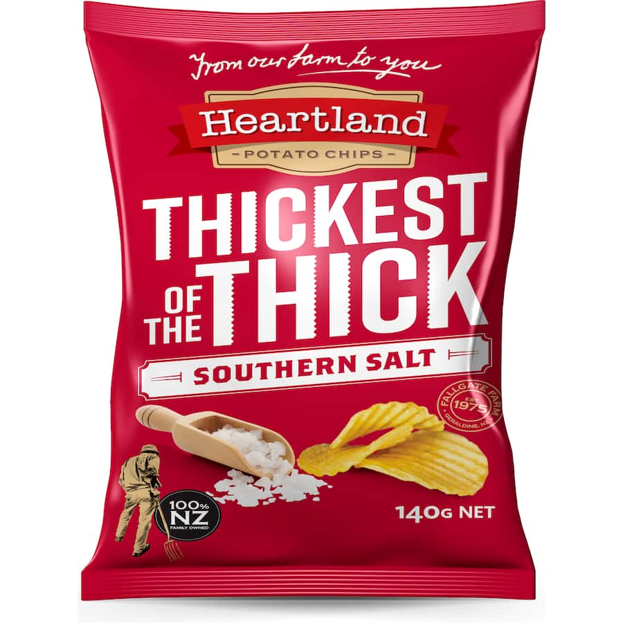 Heartland Thick Cut Chips Southern Salt 140g