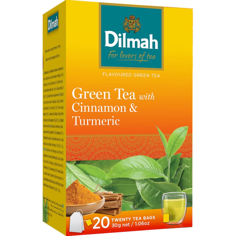 Dilmah Green Tea With Cinnamon & Turmeric 20 pack