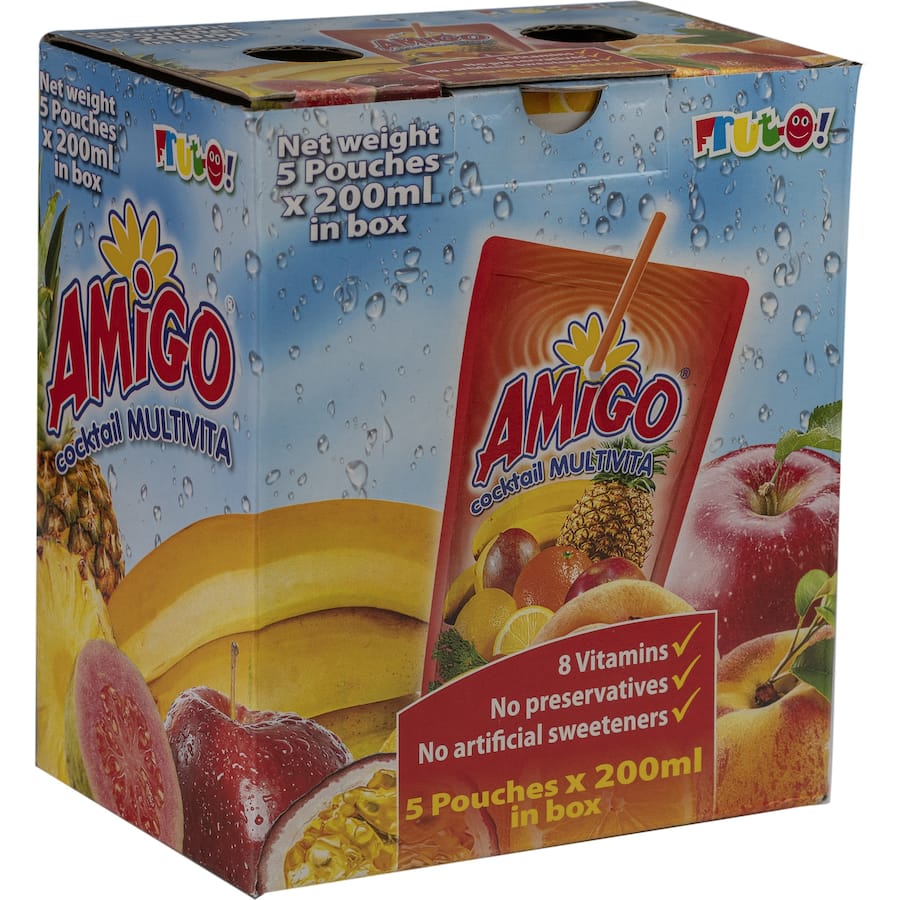 Amigo Fruit Drink Multivita 5 x 200mL